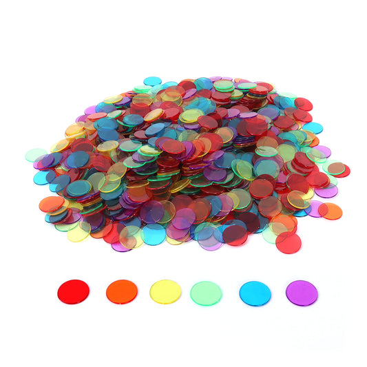 GSE Bingo Chips 500-count, durable for repeated use in games.