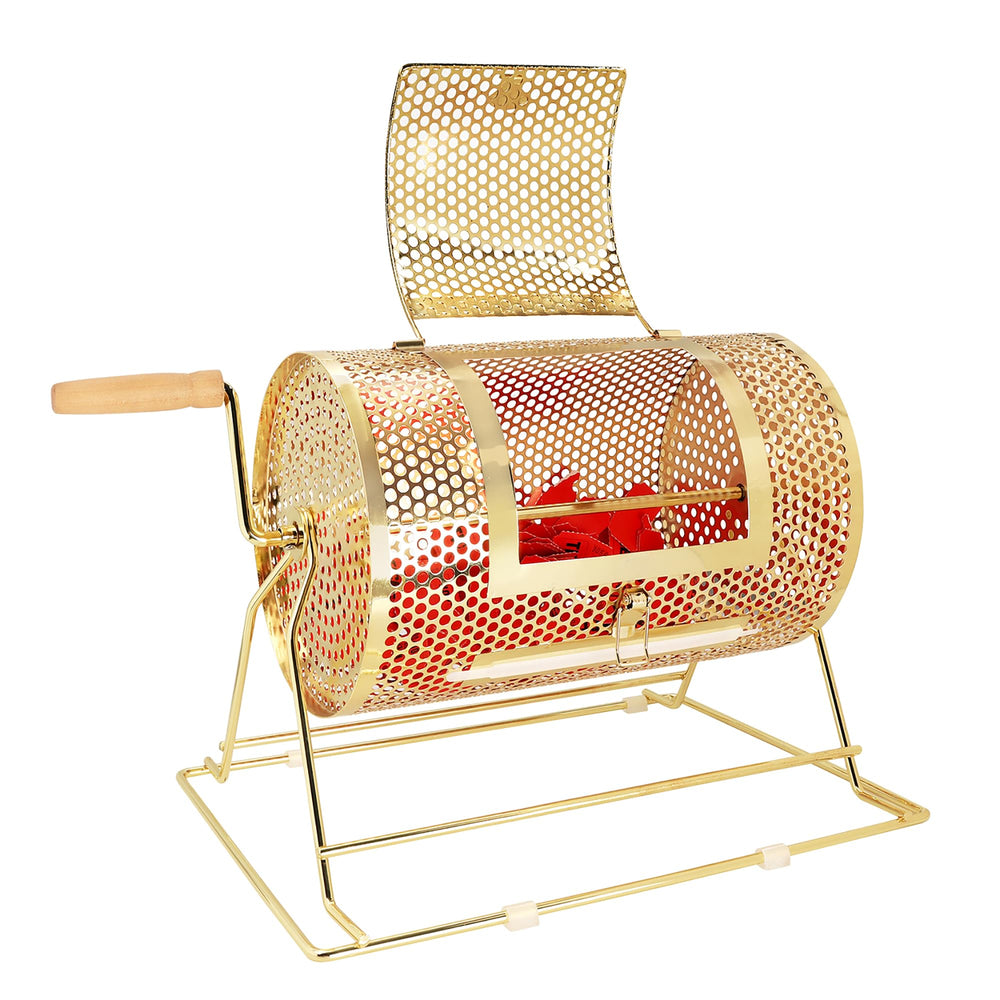 GSE Brass Raffle Drum steel body shows durable construction for frequent use