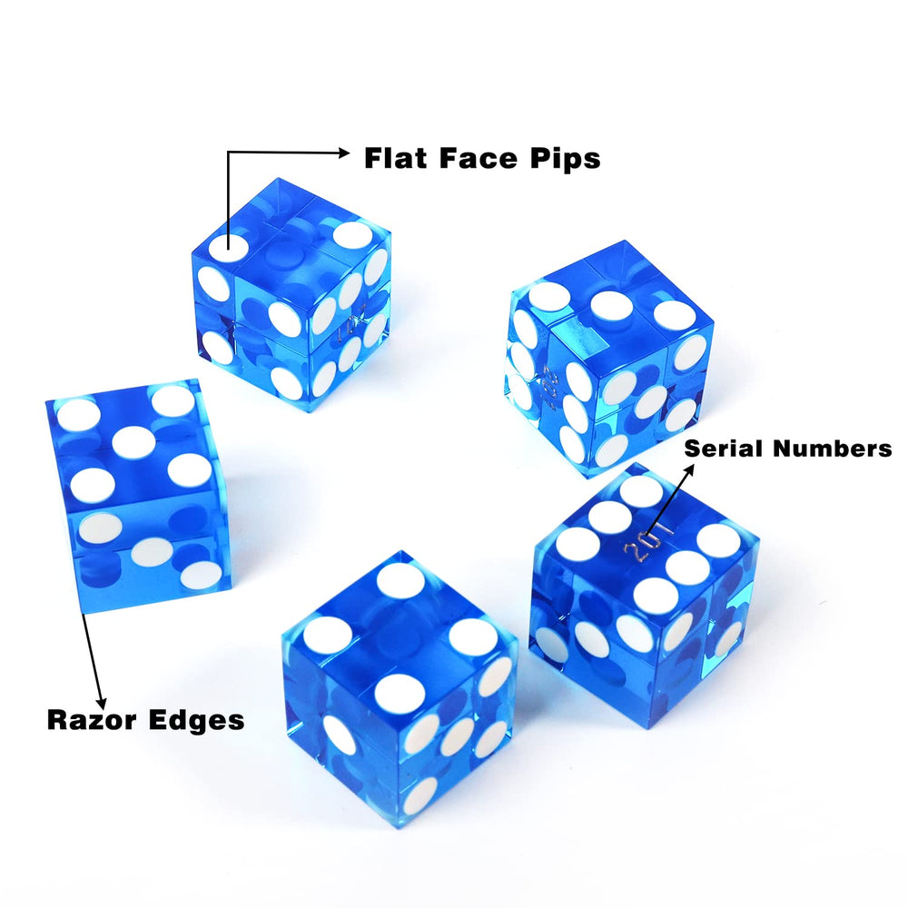 GSE casino dice polished finish enhances grip and visual appeal.
