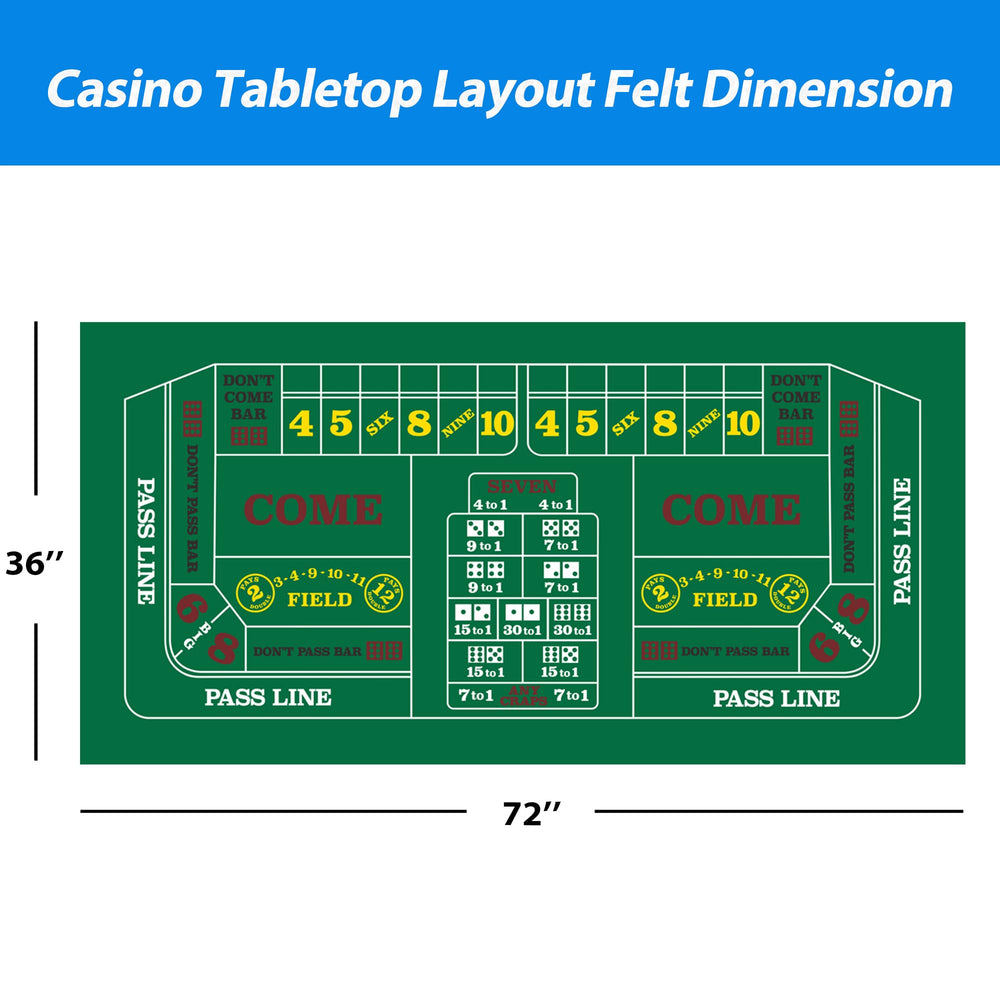 GSE Las Vegas-style layout with durable silk-screened graphics for repeated use
