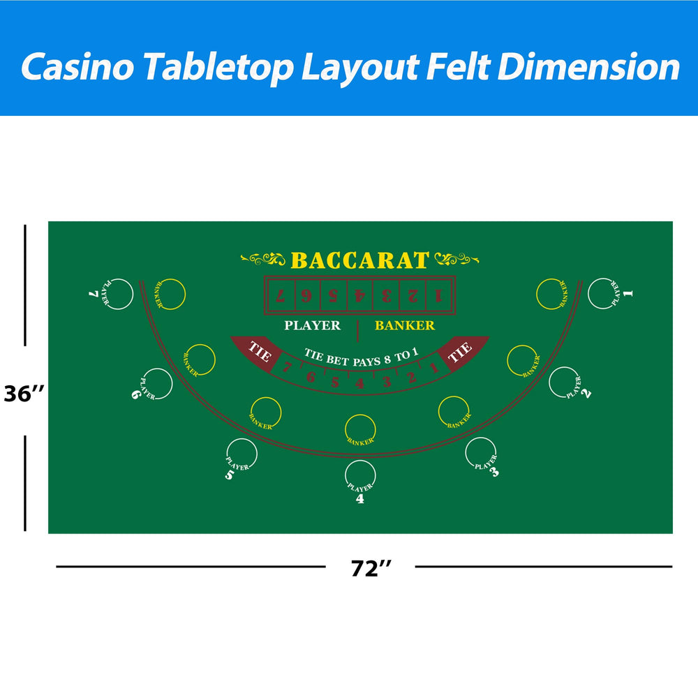 GSE two-sided blackjack baccarat layout felt for home use