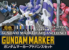 Nine markers in the GMS124 set laid out for Gunpla detailing work