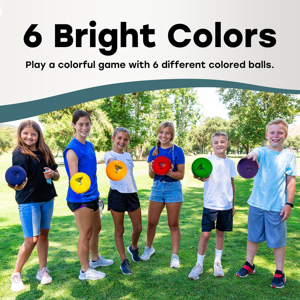 GSM Brands dodgeballs come in a six-pack with vibrant multi-color options.