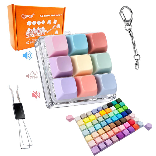 Gtzzot 9-in-1 keyboard fidget toy in gift box for focused work.