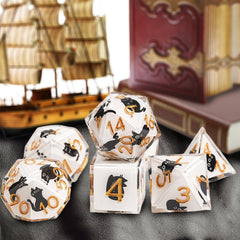 GU BEI TE DND dice D8 cat style resin, balanced feel