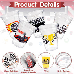 GuassLee Clear 12oz cups durable for lively racing celebrations