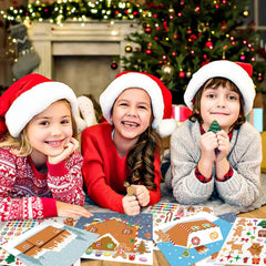 GuassLee Christmas stickers kit features candy, trees, and characters for imaginative scenes.