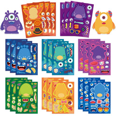 GUBPHK monster face sticker sheet for colorful crafts and DIY projects.