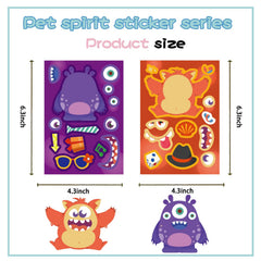 GUBPHK monster-face-stickers-sheet-04 sticks smoothly on notebooks, laptops, and phones.