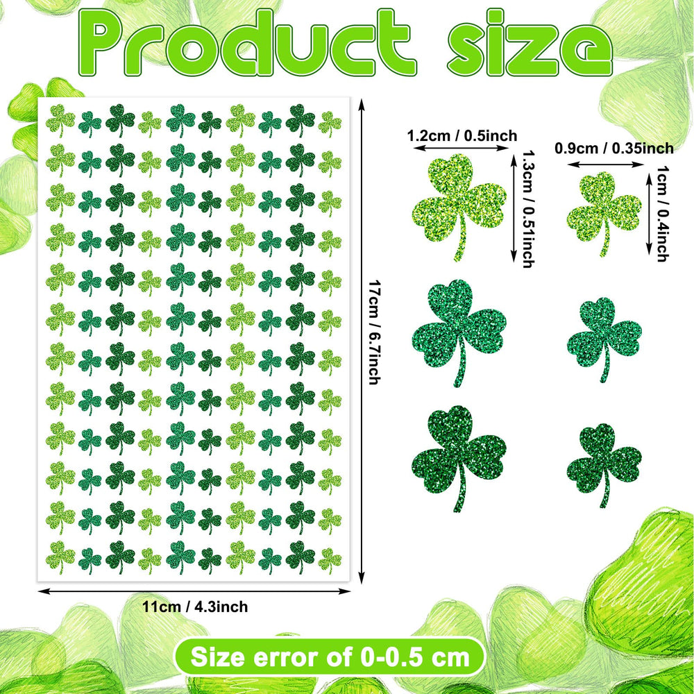 Gueevin glitter shamrock detail close-up for sparkling accents