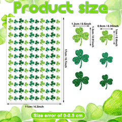 Gueevin glitter shamrock detail close-up for sparkling accents