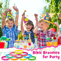 Gueevin durable rubber bracelets with Bible verses, easy to clean.