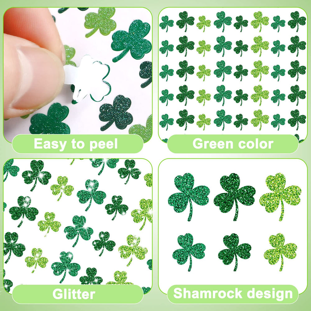 Gueevin shamrock stickers decorating windows for lively party ambiance