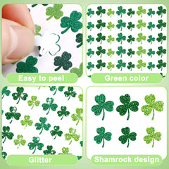 Gueevin shamrock stickers decorating windows for lively party ambiance