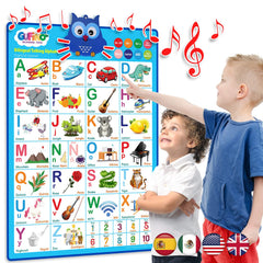Gufino Alphabet Wall Chart interactive buttons invite independent letter exploration.