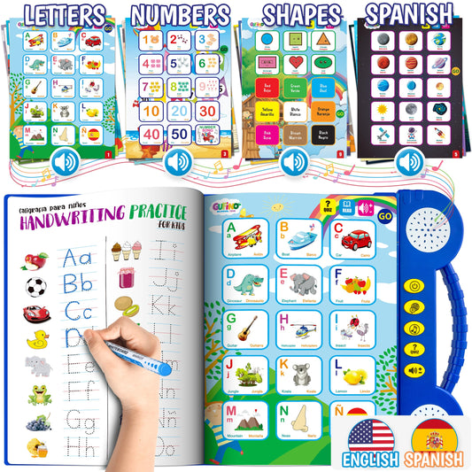 GUFINO bilingual ABC learning book cover inviting kids to start language exploration.