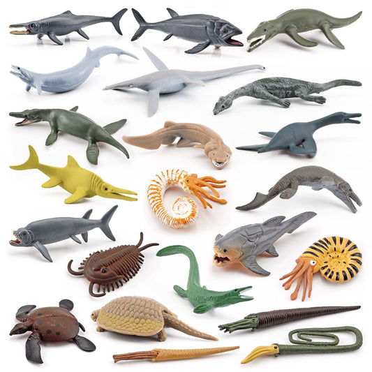 GUFOPONAS 22pcs set of prehistoric sea creatures for imaginative play and display