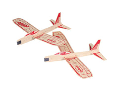 Guillow's Jetfire Glider pack of 2 highlights value and easy storage.