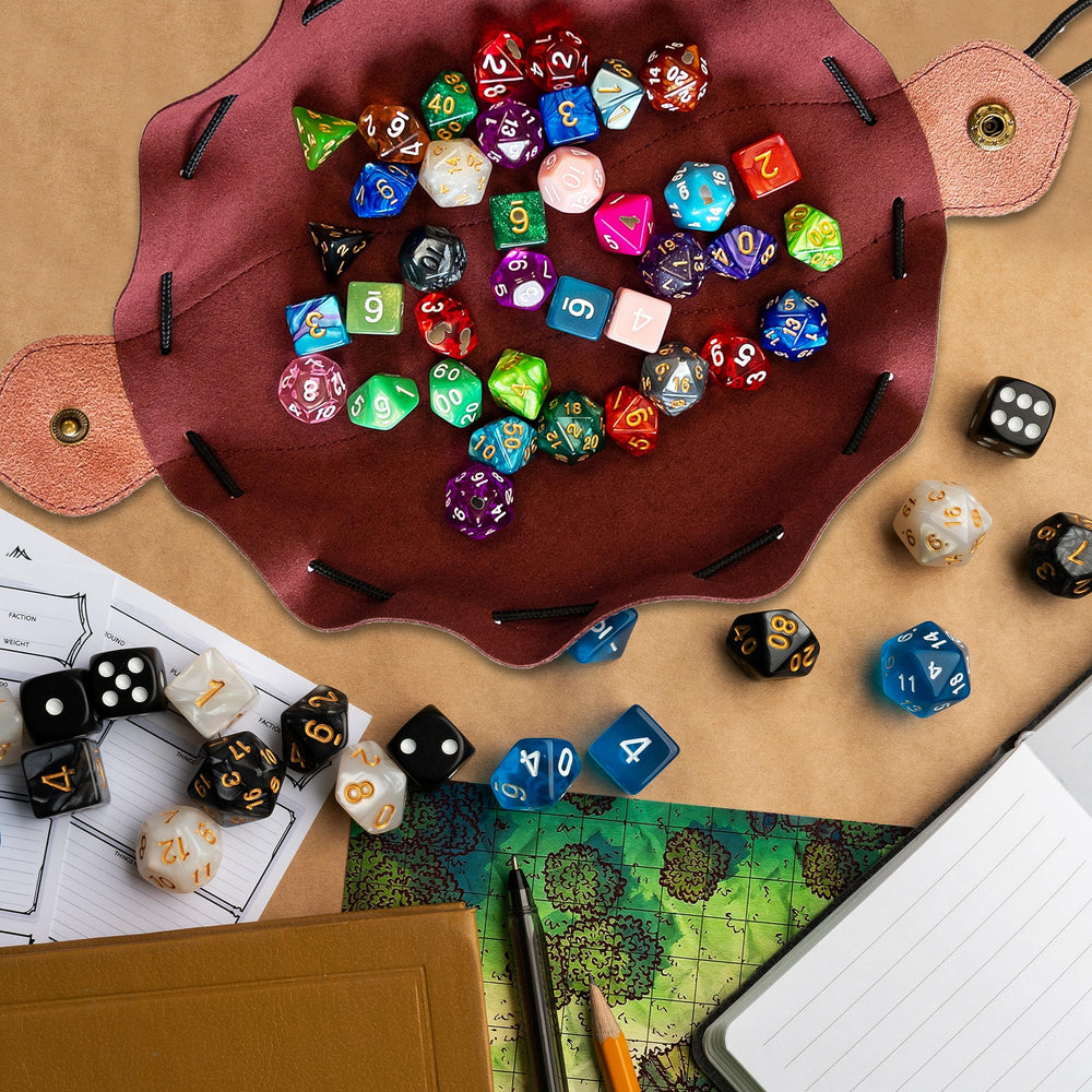 Guilt Free Gaming open dice tray for fast dice pickup during sessions.