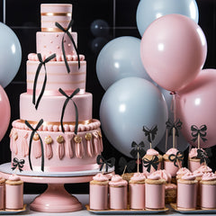 Guiqulai black birthday topper pack anchors dessert styling.
