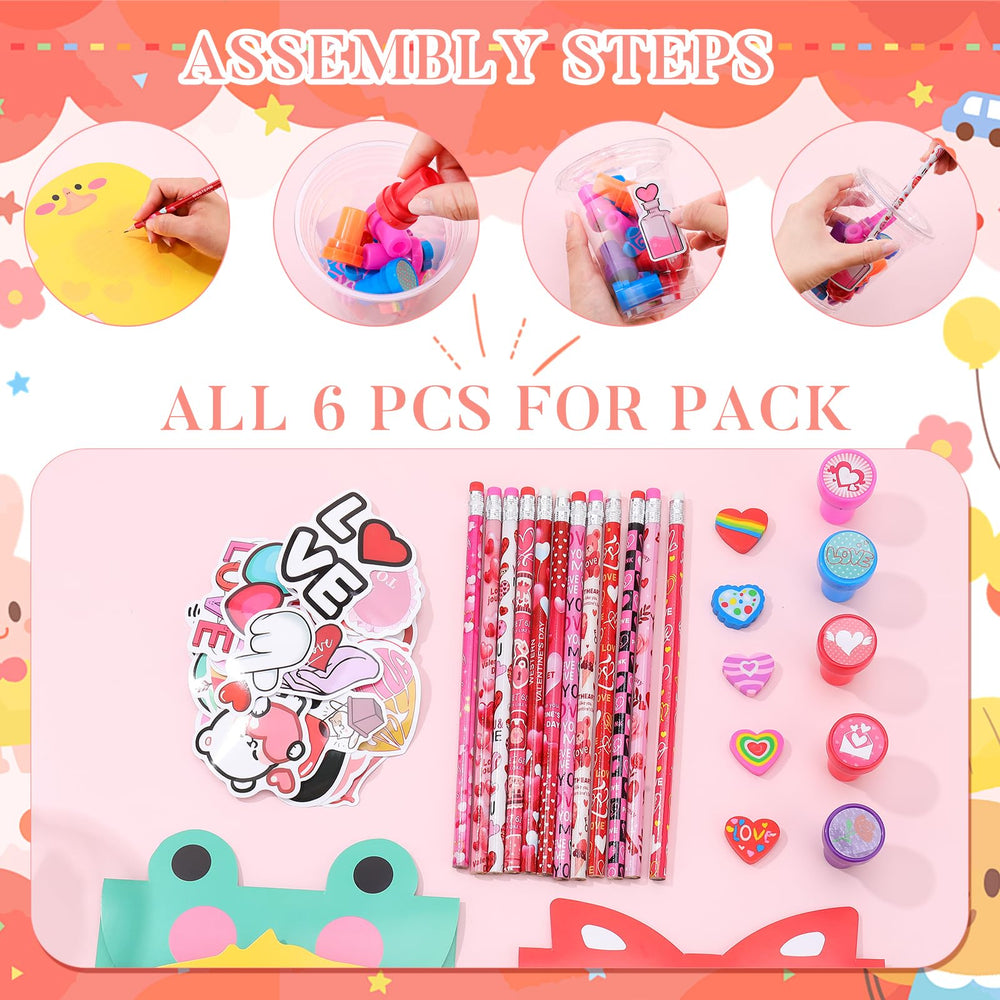 Guiqulai heart-shaped pencils add a cheerful touch to valentines messages.