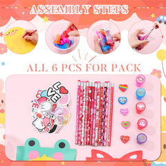 Guiqulai heart-shaped pencils add a cheerful touch to valentines messages.
