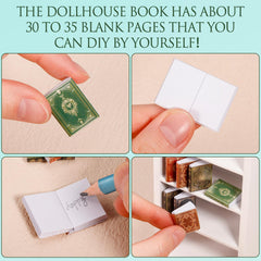 Guiqulai miniature books pages detail adds lifelike texture and pretend-doodling space