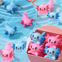 Guiqulai squeak axolotl multicolor, engaging bath time for kids