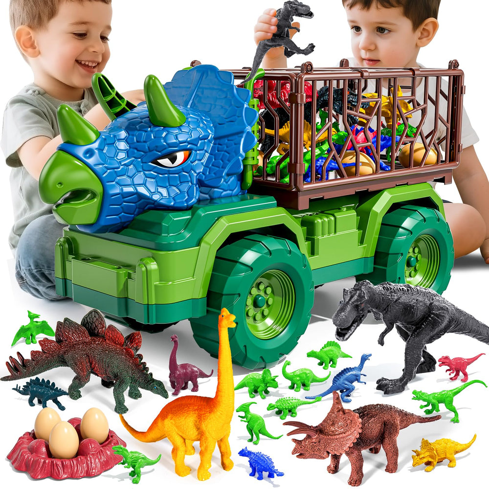 Guminnara Triceratops truck head front fuels imaginative play.