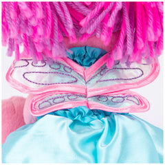 Embroidered facial details keep Abby Cadabby looking bright