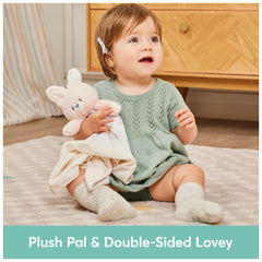 GUND Bunny Lovey 15x15 blanket with bunny pattern for cozy snuggles