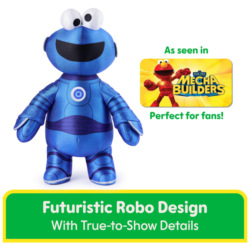 GUND Cookie Monster Mecha plush with embroidered gear details for authentic look
