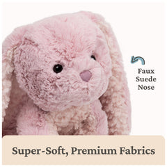 GUND Cozys Bunny floppy limbs show an inviting hug design.