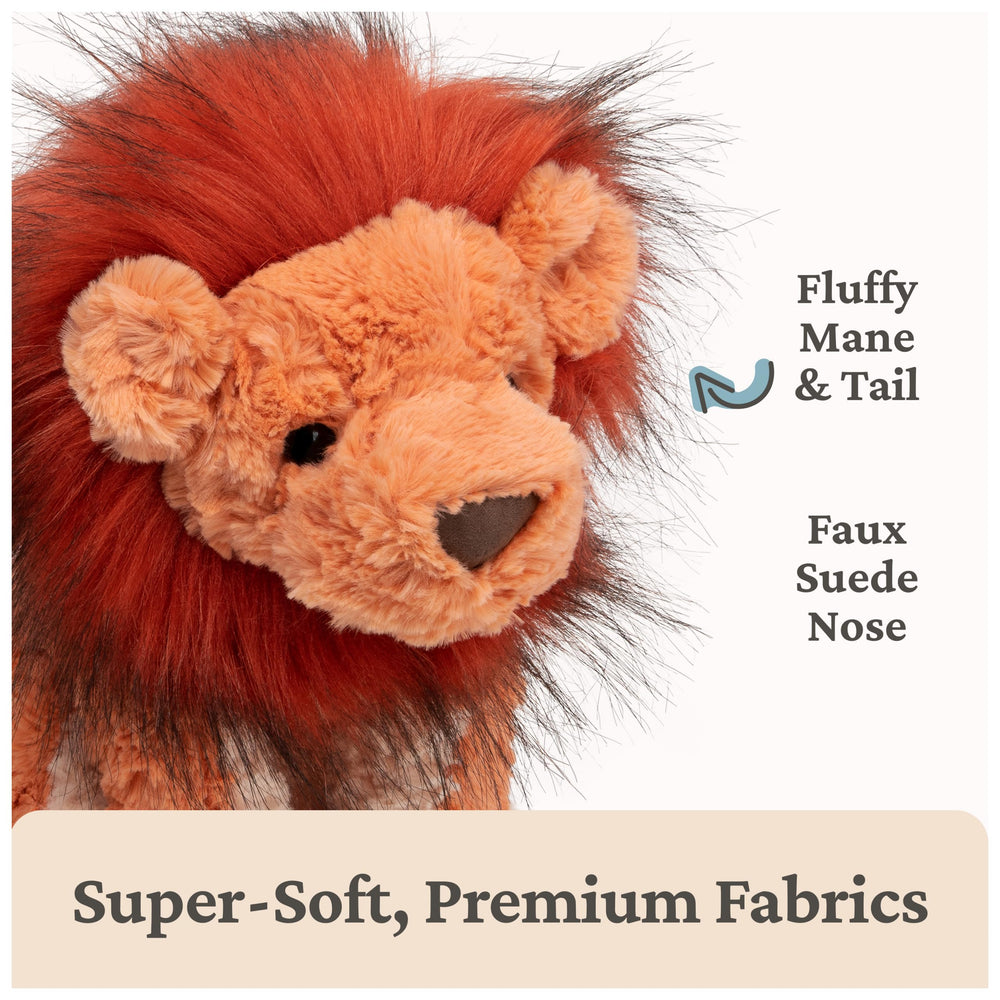 GUND Cozys Lion soft, high-pile fur for a soothing touch.