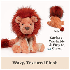 GUND Cozys Lion at 10 inches, great for travel companions.