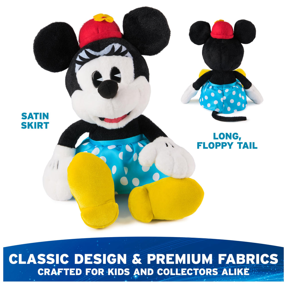 GUND Minnie Mouse shows yellow velvet heels for a bright, collectible look