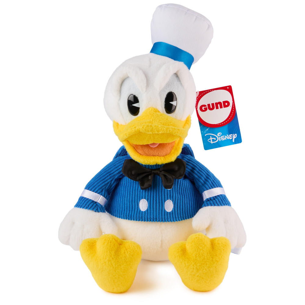 GUND Donald Duck 14-inch deluxe plush in sailor outfit for cuddling and display.