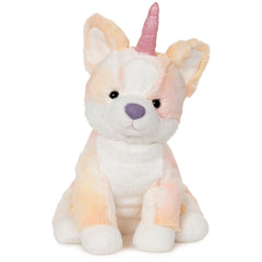 GUND Glamour Corgicorn 9-inch pastel fur plush for gentle play and cuddling.