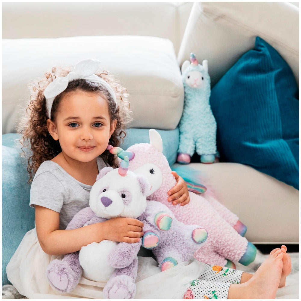 GUND Glitz Pandacorn plush fur texture looks soft and inviting.