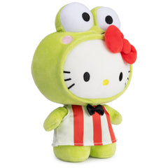 Hello Kitty as Keroppi close-up face detail with embroidered features