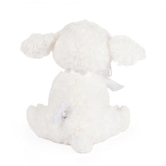 GUND Lena Lamb white textured plush close-up with embroidered features.
