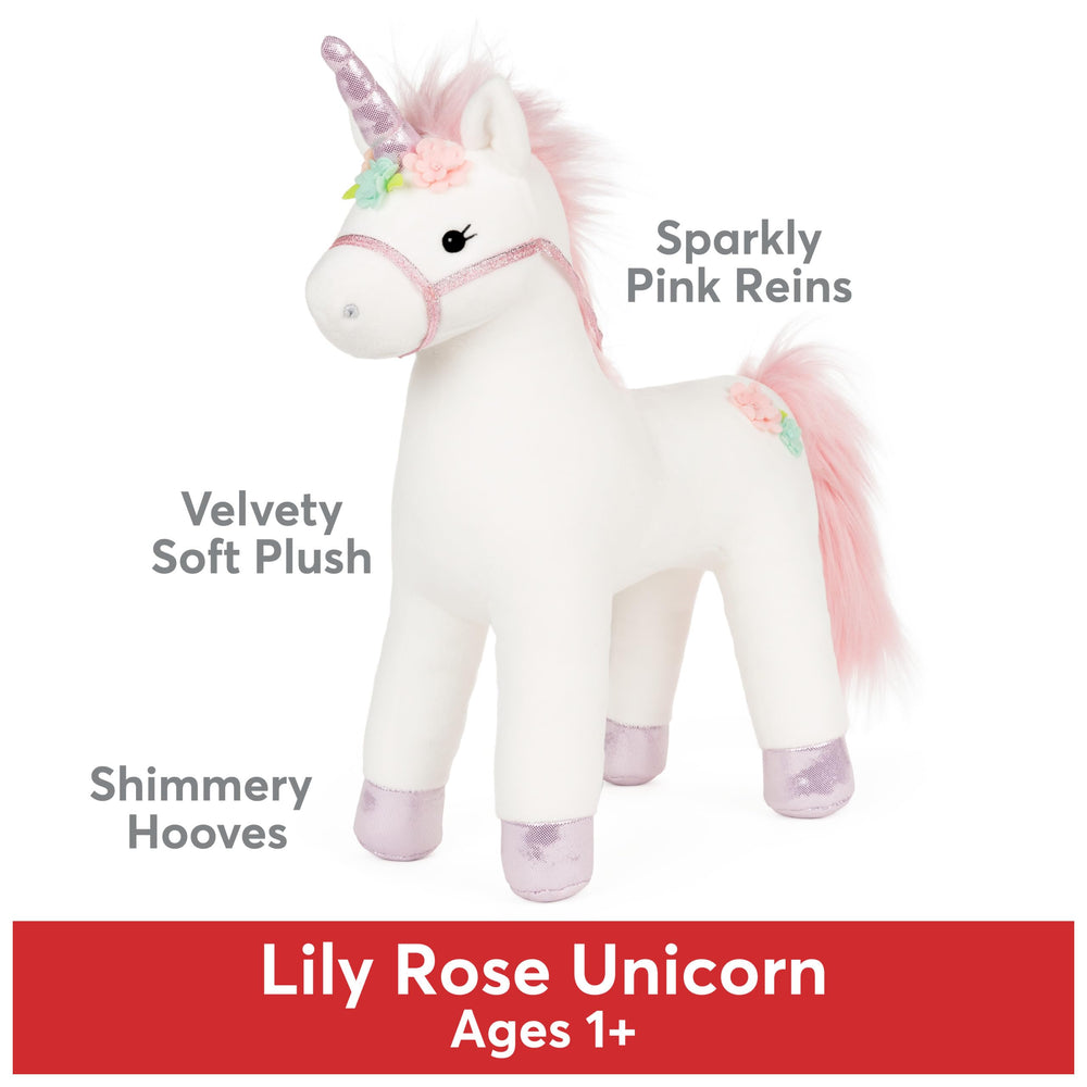 GUND Lily Rose soft plush provides gentle hugs for cozy playtime.
