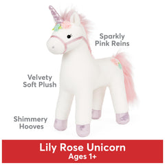 GUND Lily Rose soft plush provides gentle hugs for cozy playtime.