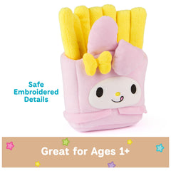 GUND My Melody French Fries Plush back view, upright display-friendly.