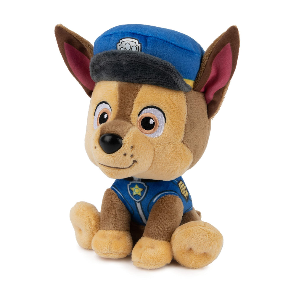GUND PAW Patrol Chase full-body pose in blue uniform showcases iconic look