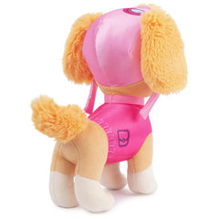 Floppy ears and soft fur invite cuddling with Skye plush.
