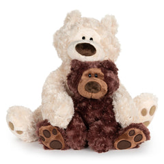 GUND Philbin chocolate brown teddy bear side profile with timeless design.