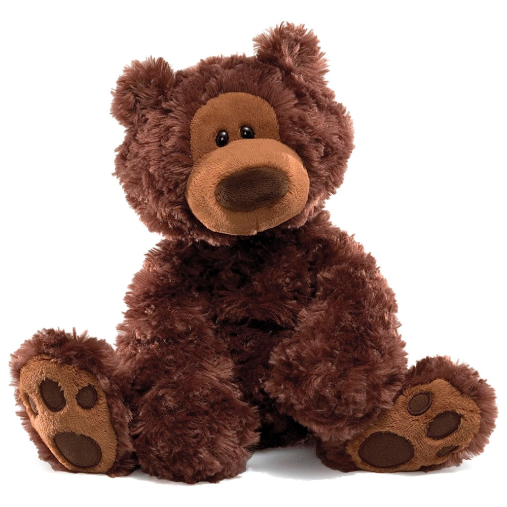 GUND Philbin teddy bear front view beige, ultra-soft plush for comforting hugs.