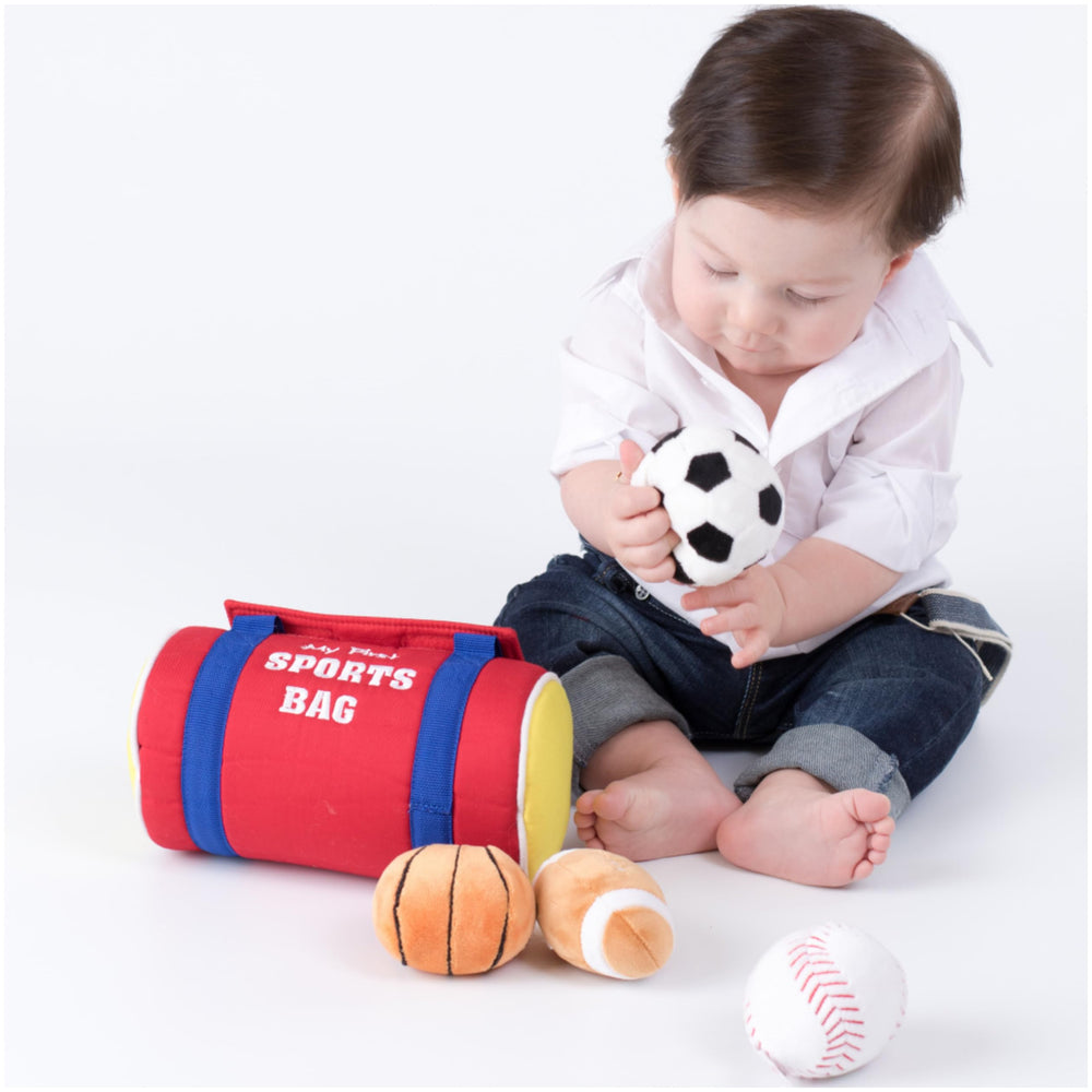 GUND plush baseball sound toy provides gentle echoes during play