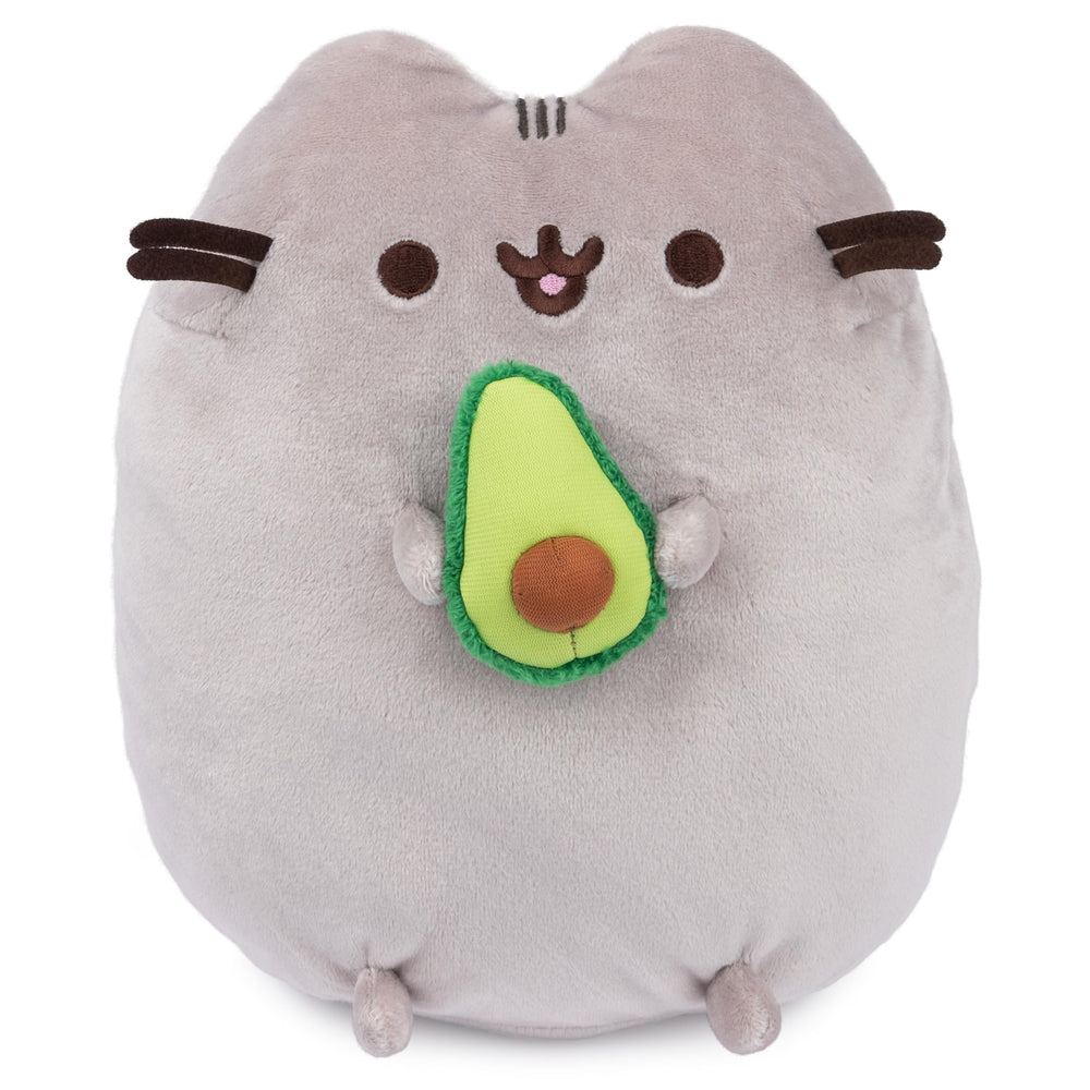 GUND Pusheen avocado-snack plush close-up, showing creamy slice perfect for display and photo moments.